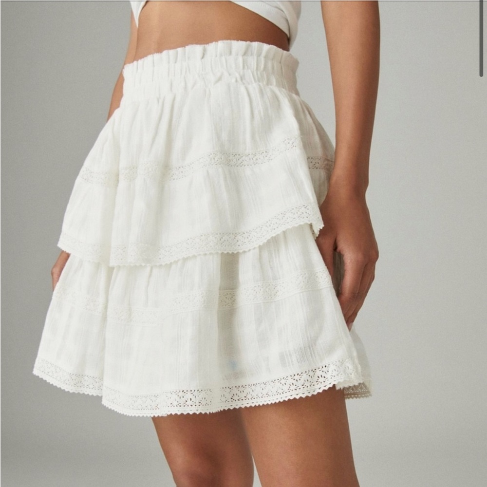 Lucky Brand Tiered Ruffle Mini Skirt